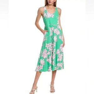 CABI Weekend Mid Dress Exotic Print Sleeveless Sz L #6217 EUC